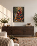 Little Steps With Maa - Art Print 18x24 In